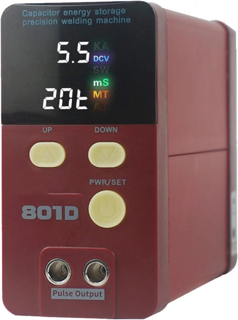 801D Portable Battery Spot Welder, 12 KW Capacitor Energy Storage Spot Welding Machine with Pen and Foot Pedal,Portable Precision Pulse Battery Welding Equipment