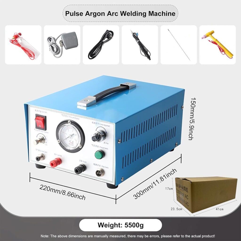 Fablestoryem 50A-600A Jewelry Spot Welder, Foot Pedal Control, Pulse Arc Welder, Permanent Jewelry DIY Gold Silver Spot Welder Gold Cobalt Chromium Alloy Hardware Jewelry (S),Spot Welding