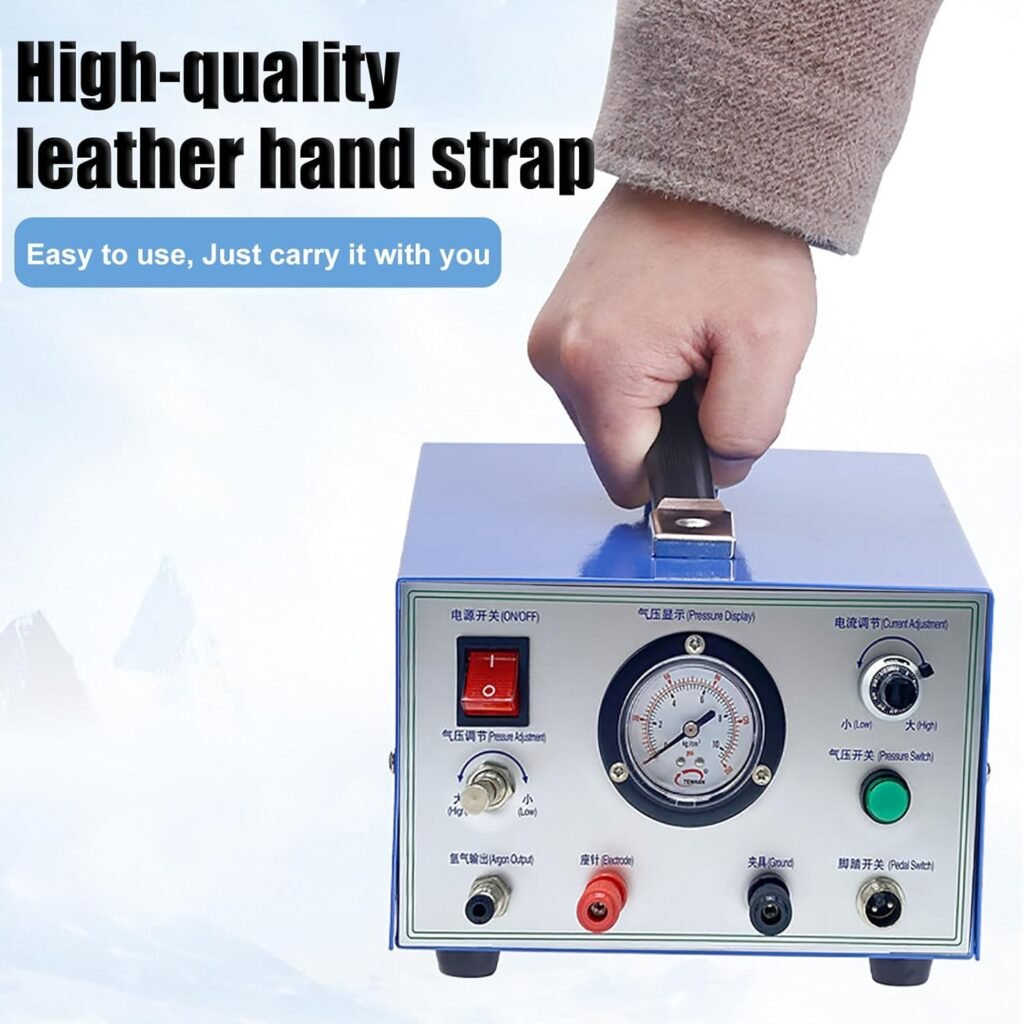 Fablestoryem Automatic Spot Welder, Pulse Argon Arc Welding Machine Jewelry Welder, 110V/220V Spot Welder, Jewelry Welding Kit, for Jewelry Welding Jewelry Repair Tool 50A-600A,100W