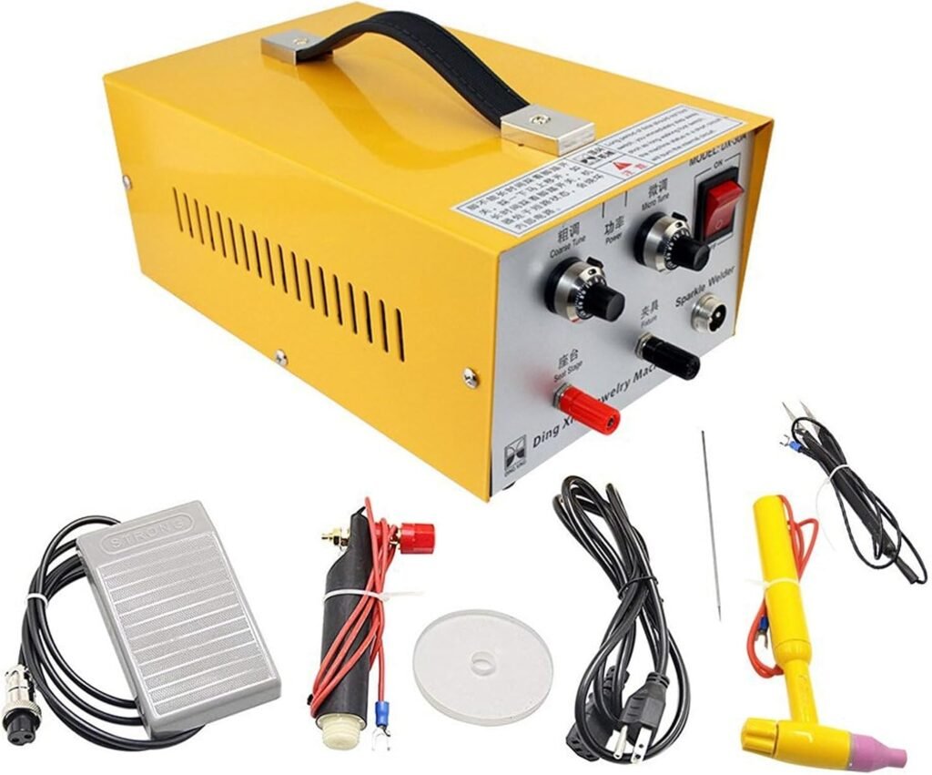 Jewelry Welding Machine,Pulse Spot Welder Pulse,Gold Silver Platinum Palladium Necklace Ring Jewelry Spot Welder,200W 30A 0.5-1Mm Welding Range