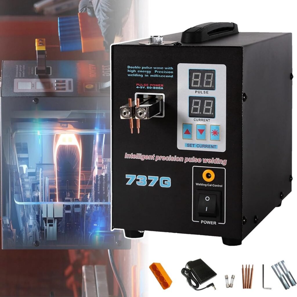 Soflightmok Battery Spot Welder- 2.8kw Portable Spot Welding Equipment- Pulse Spot Welder For 0.15/0.151/0.152/0.153mm Nickel Strip Welding  Making Diy Battery Packs,0.151mm