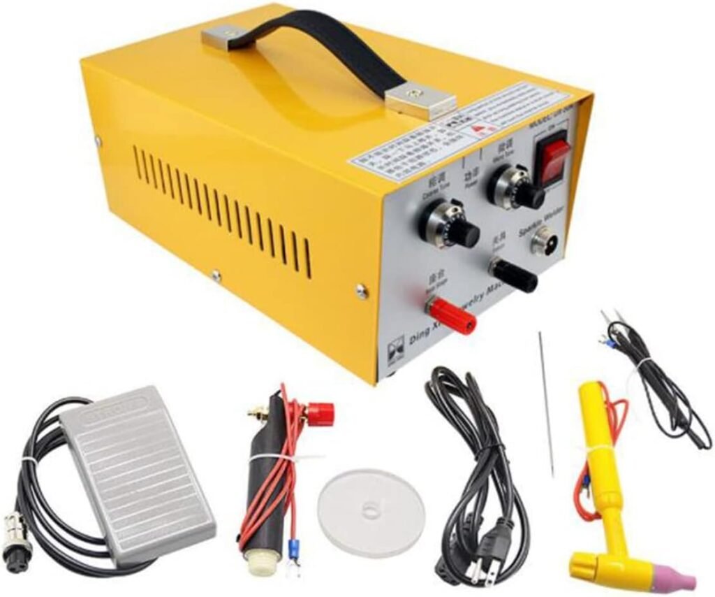 Spot Welder Jewelry Spot Welding Machine Tool Gold Silver Jewelry Spot Welding Tool for Necklaces Earring 30A Jewelry Spot Welding Machine Handheld Small Spot Welding Pen