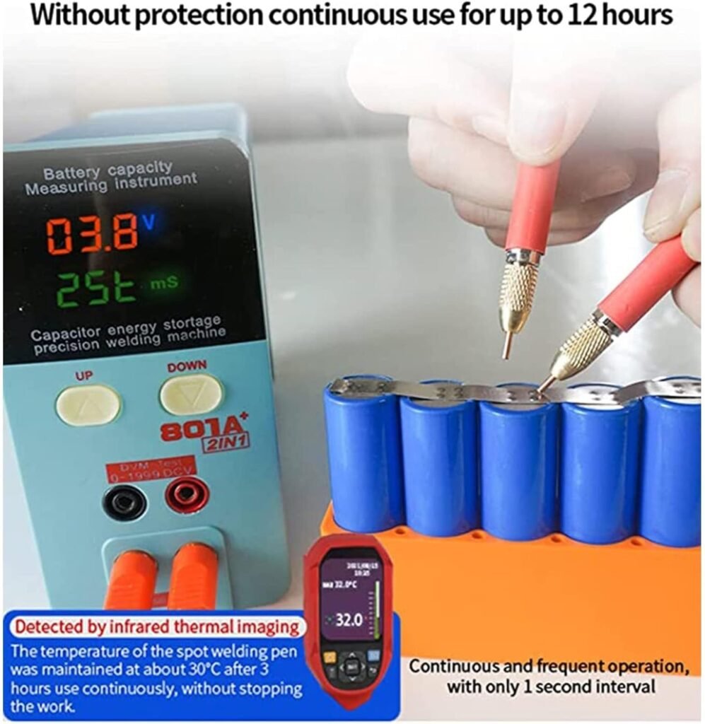 ZIJINGY Portable precision pulse battery welder,801A battery spot welder 11.6KW for industrial energy storage batteries,welding pin for battery pack assembly