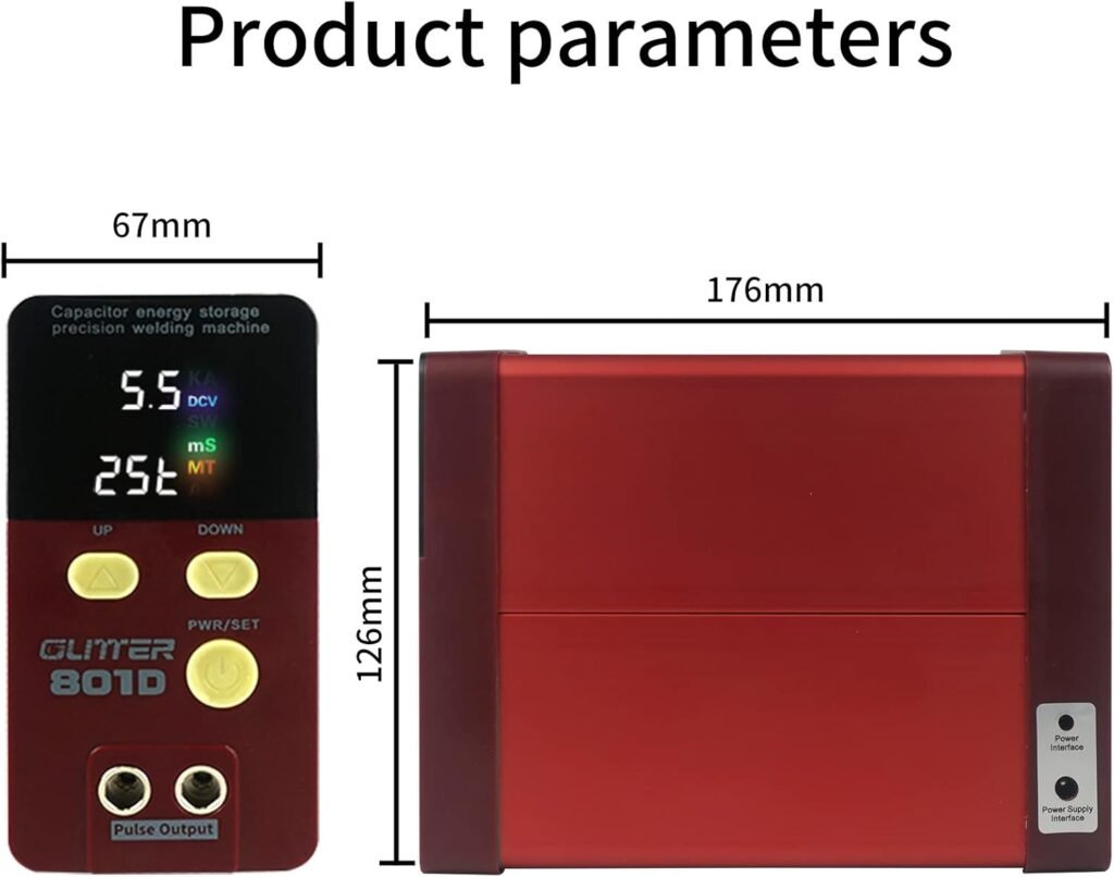 ZUKETANG DIY Portable Mini Battery Spot Welder, Battery Spot Welder Kit,100~240V Battery Spot Welder, Portable Pulse Welding Machine, for Battery Pack 18650 14500 Lithium Batteries