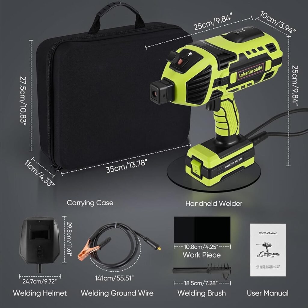 4600W Portable Welding Machine,110V/220V Handheld Welder with IGBT Inverter 6 Variable Current Adjustment, Portable Welder Fits for 3/32-1/8 Wire rods Electric Stick Welder Machine