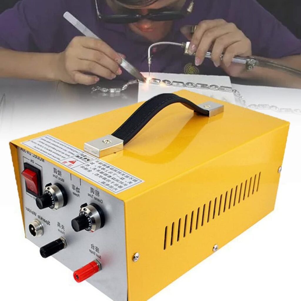 CYMYYDS 2 in1 30A Pulse Sparkle Spot Welder, Jewelry Welding Machine with Foot Pedal, Gold Silver Platinum Automatic Spot Welder, Pulse Argon Arc Welding Machine, 0.5-1mm Welding Range