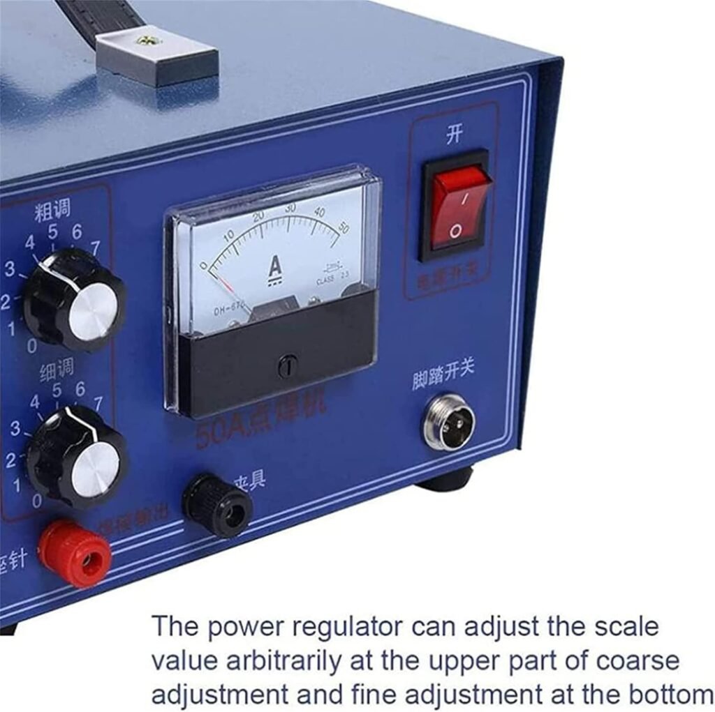 LMYYDES Automatic Jewelry Spot Welding Machine 50A Pulse Spot Welder, Pulse Argon Arc Welding Machine Spot Welder for Soldering Jewelry, Soldering Range 0.5-1.5mm