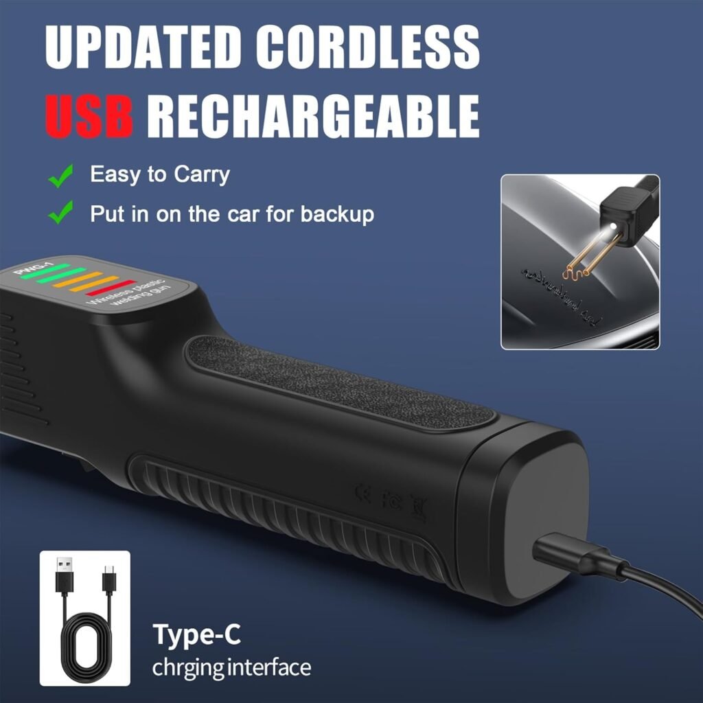 Weytoll Cordless Plastic Welder Car Bumper Repair Welding Machine 2600mAh Battery Hot Stapler USB Rechargeable Plastic Welder Machine with 200Pcs Welding Pins