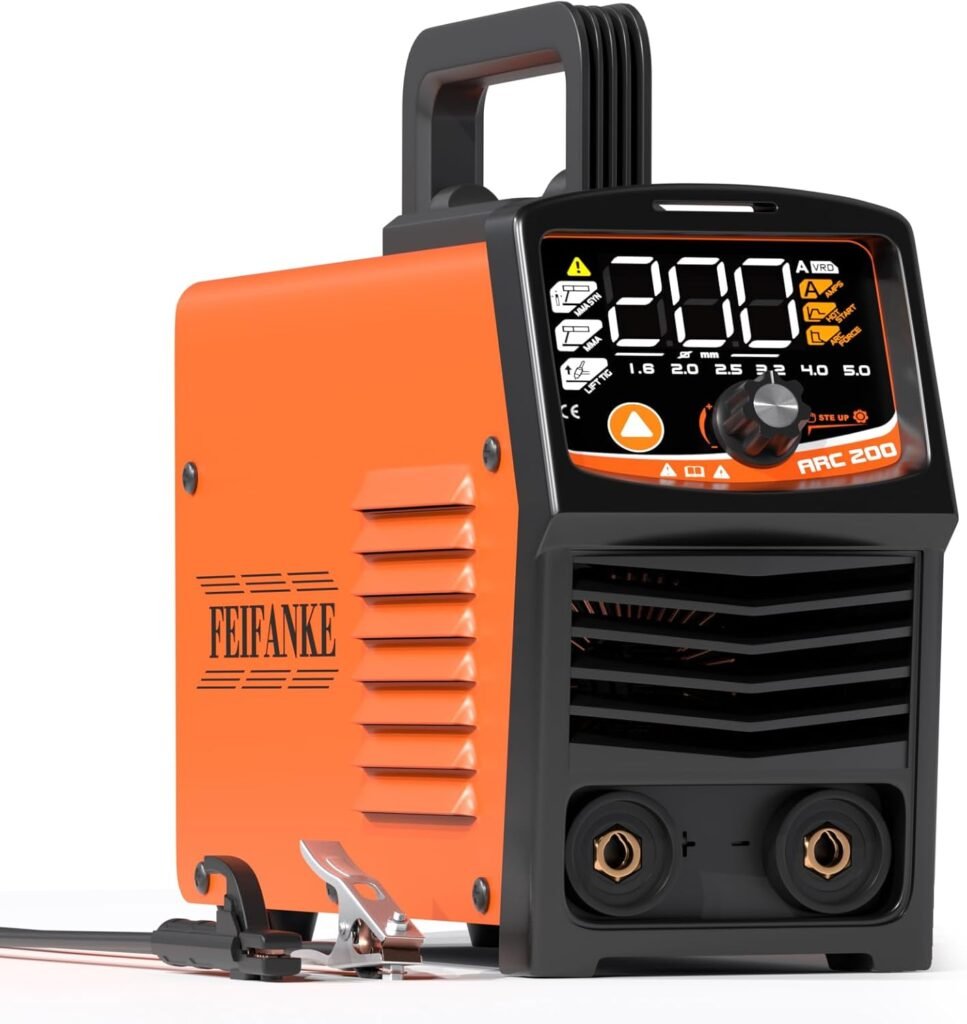 FEIFANKE ARC200 Welding Machine 240V 200A Stick Welder 3-in-1 SYN IGBT Inverter Welder with LED Digital Display Mini Portable Compact MMA E-Hand/Lift TIG/Hot Start/Arc Force/VRD