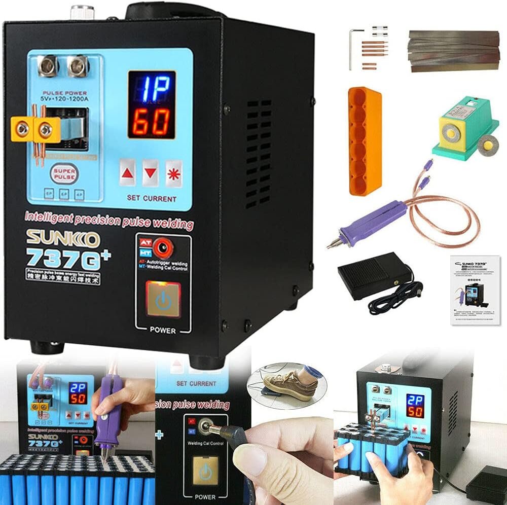 KLUFO 737G + Intelligent Precision Welding Battery Welding Machine Spot Welder DIS Induction Handheld Dual Function Battery Spot Welder for Batteries 18650 Packs Spot Welding Equipment CE
