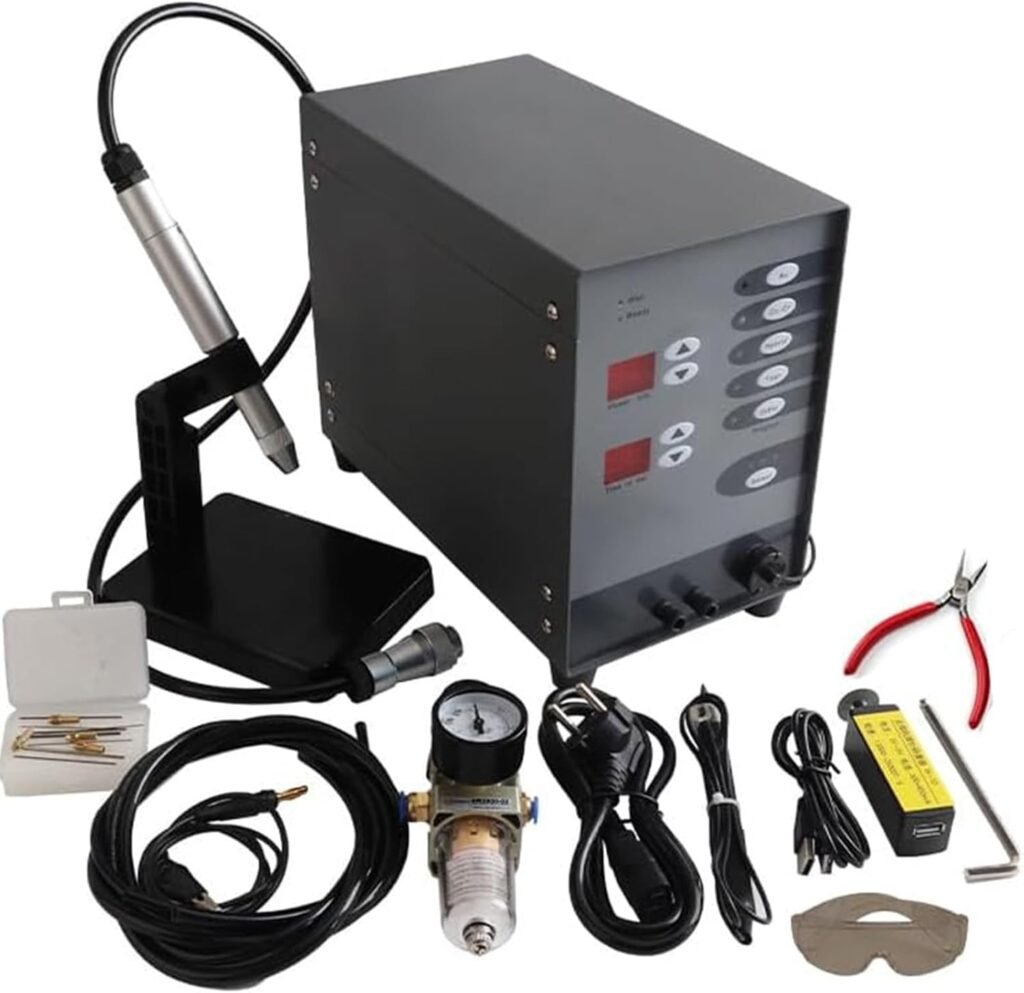 Permanent Jewelry Welder kit,Pulse Tungsten arc spot Welding Machine Weldable Solid Gold,Aluminum,Titanium Welding and Orthodontics ​for Jewelry Restoration 50A-600A