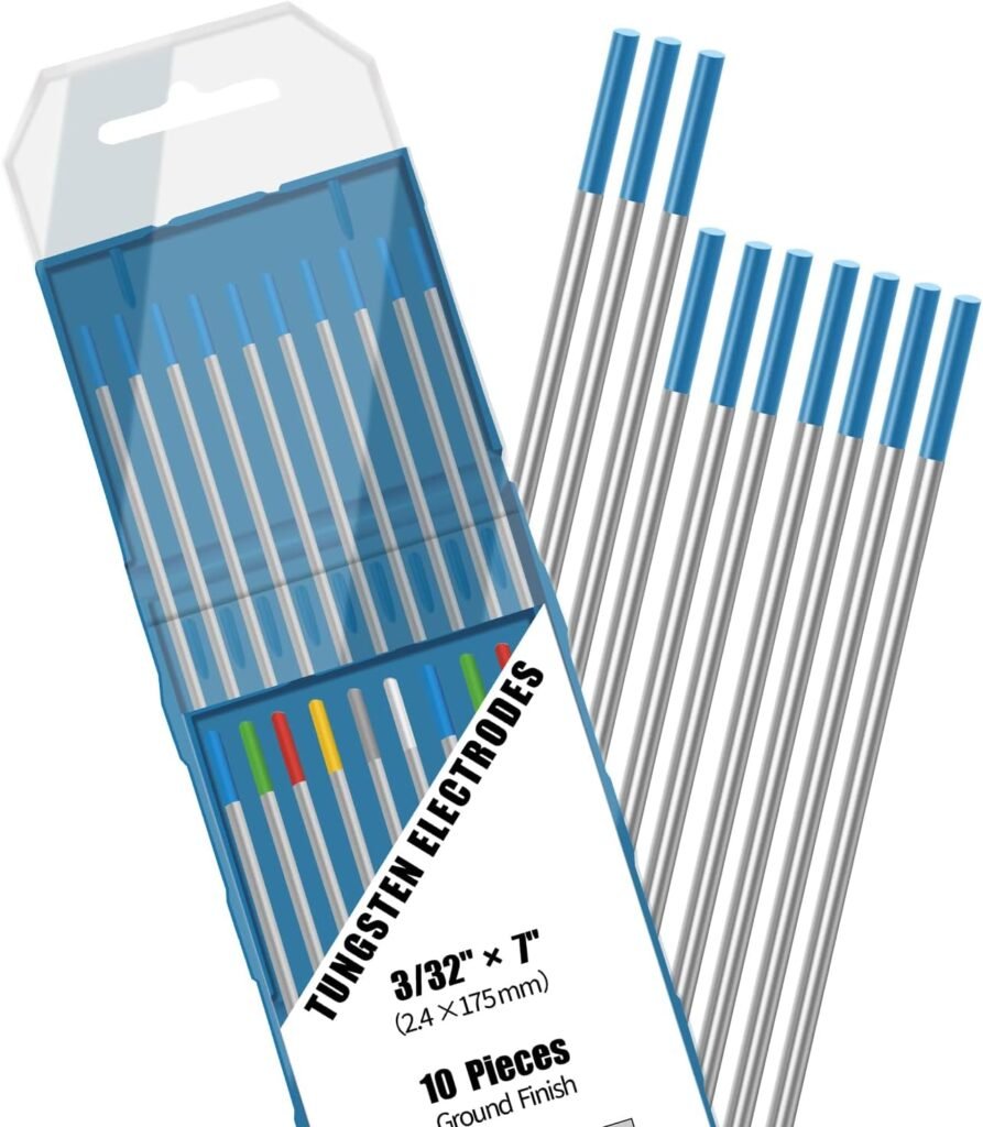 SSIMDER WL20 TIG Welding Tungsten Electrode 2% Lanthanted TIG Tungsten 3/32 x 7 (Blue WL20/EWLa-2) 10-Pack