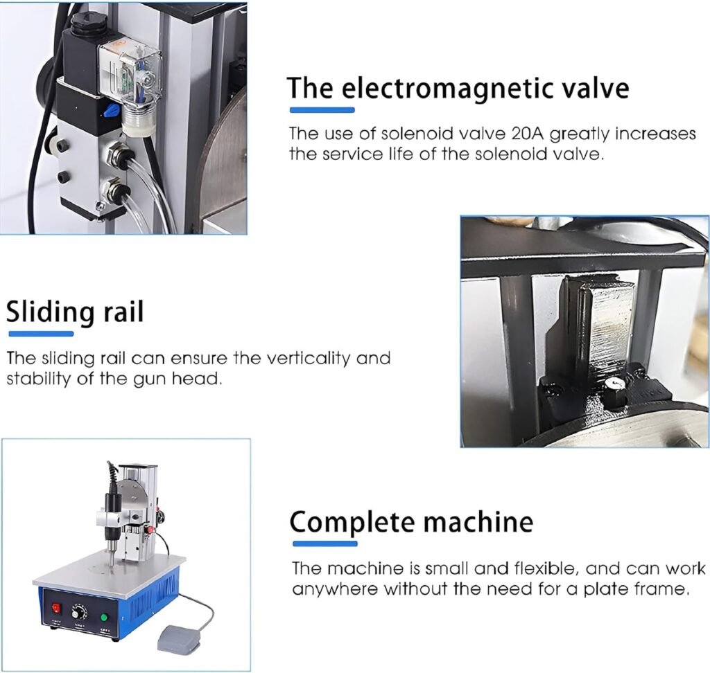 Ultrasonic Spot Welder, Portable Plastic Welding Machine with Electronic Peda, Handheld Welding Machine Adjustable Time, for Nylon Plastic