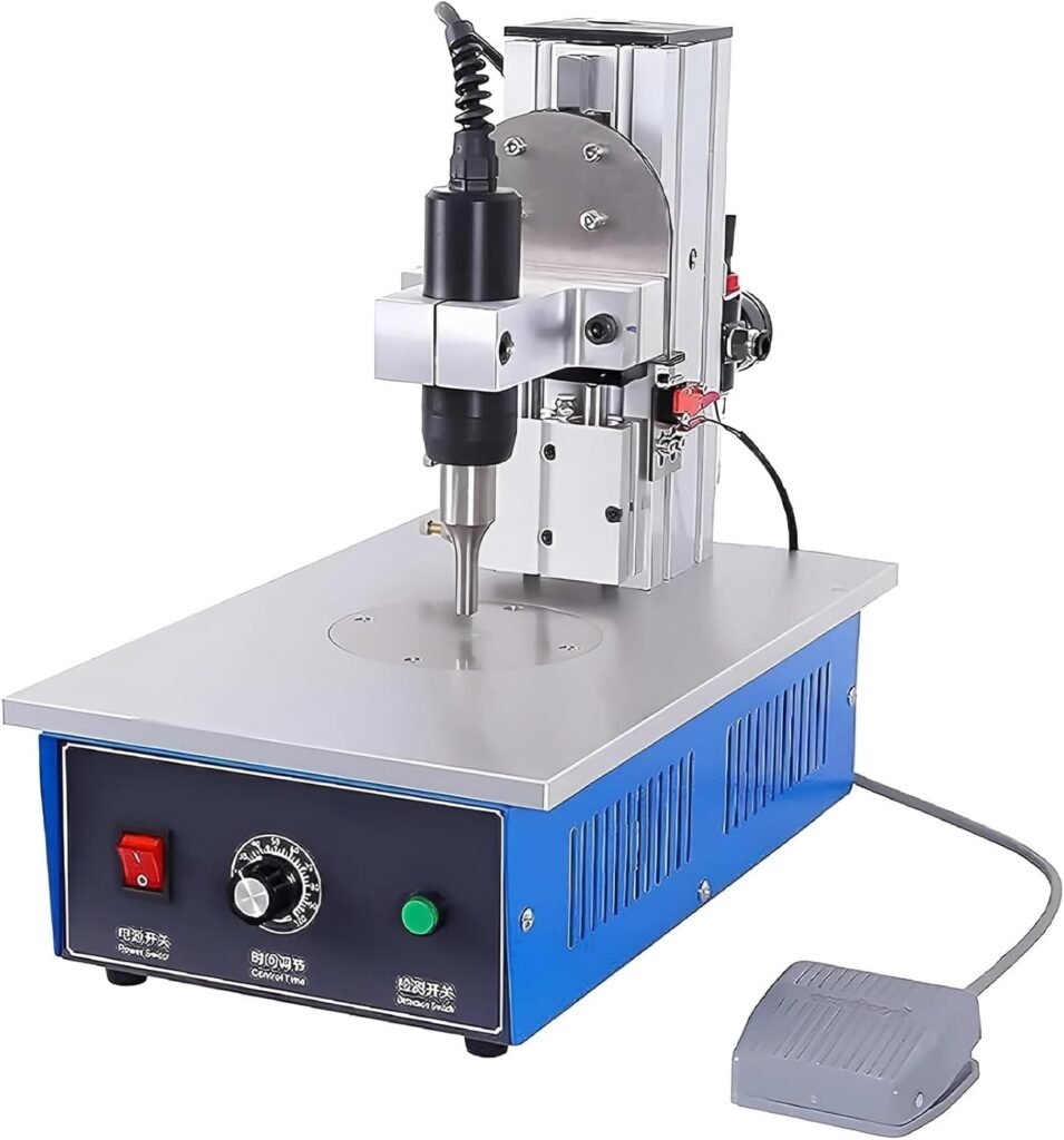 Ultrasonic Spot Welder, Portable Plastic Welding Machine with Electronic Peda, Handheld Welding Machine Adjustable Time, for Nylon Plastic