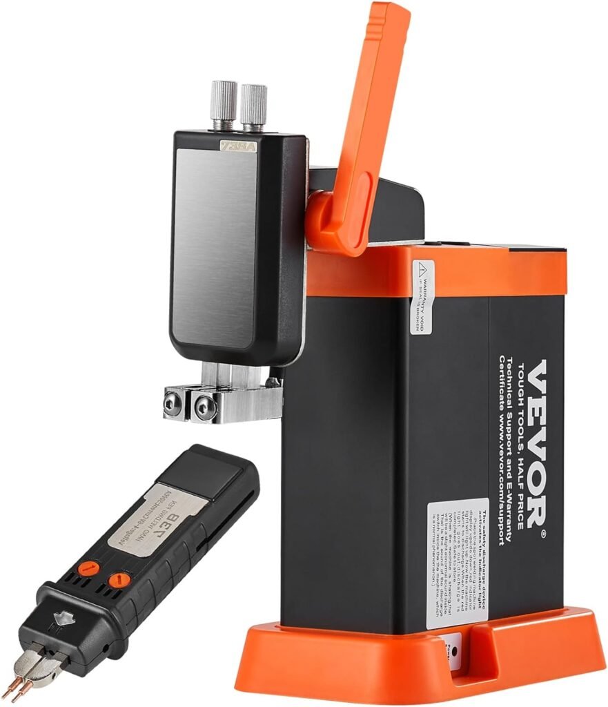 VEVOR Cordless Spot Welder, 14.5KW Capacitor Energy Storage, Pulse Spot Welder with 73B Welding Pin, 801D High Performance Spot Welder and 2 Welding Modes for 0.1-0.3mm Pure Nickel