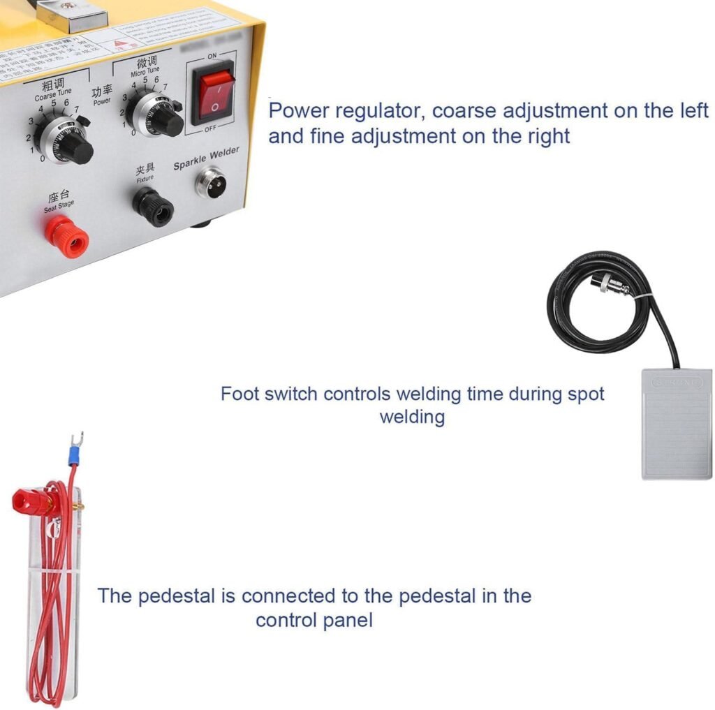 XINRISHENG Jewelry Spot Welder, Jewelry Pulse Welding Machine, Pulse Arc Welder Permanent Jewelry Pulse Spot Welder for DIY