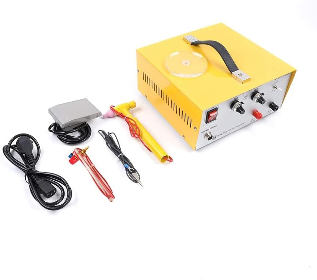 XINRISHENG Jewelry Spot Welding Machine, Pulse Sparkle Spot Welder, Handheld Spot Welder, Jewelry Welder, Welding Machine Foot Pedal Control Household