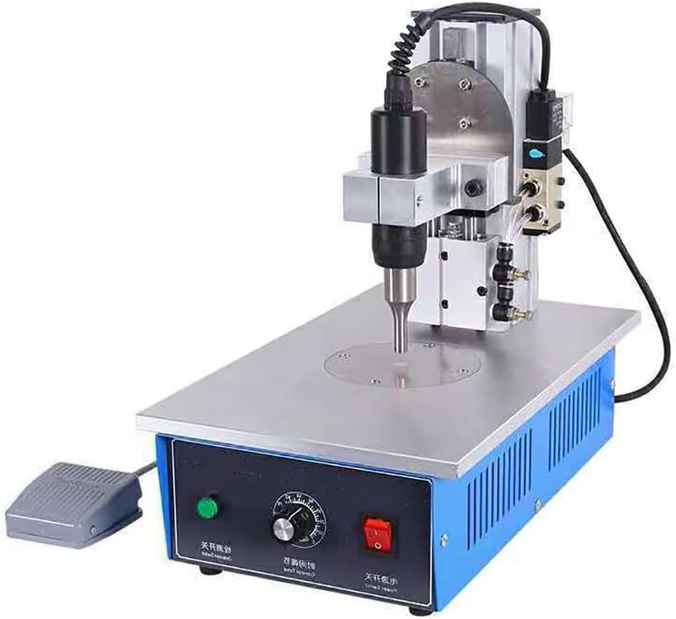 FAcoLL Ultrasonic Spot Welder, Desktop Portable Plastic Welding Machine with Electronic Pedal, for Riveting and Spot Welding of Non-Woven Fabrics, Nylon Fabrics