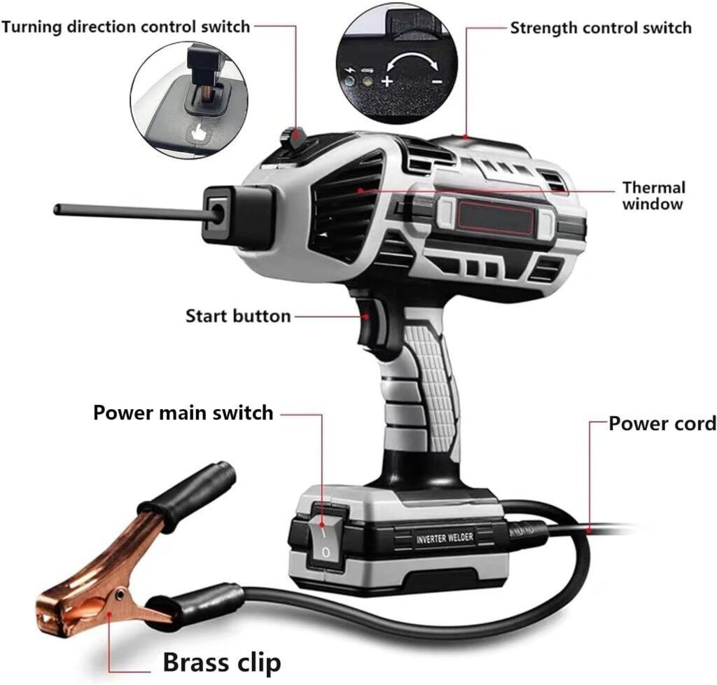 Kindevieft Portable Welder Handheld, Electric Welder Machine, ARC Hand Held Welding Machine with IGBT Inverter, fit for 3/32-1/8 Rod, Welding Machine Kit with Toolbox,Green