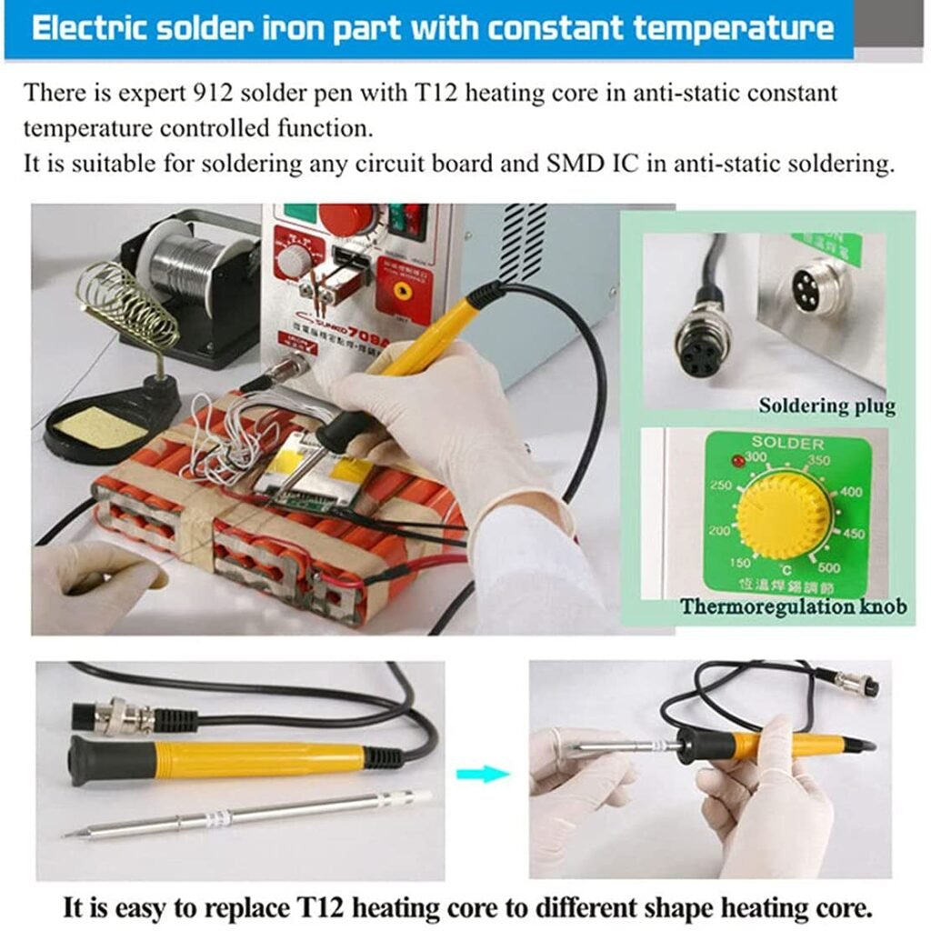 KLUFO 709AD+ Lithium Battery Spot Welding Machine High Power Battery Pack Electric Spot Welder, Soldering Battery Charger Tester 800A 3.2KW