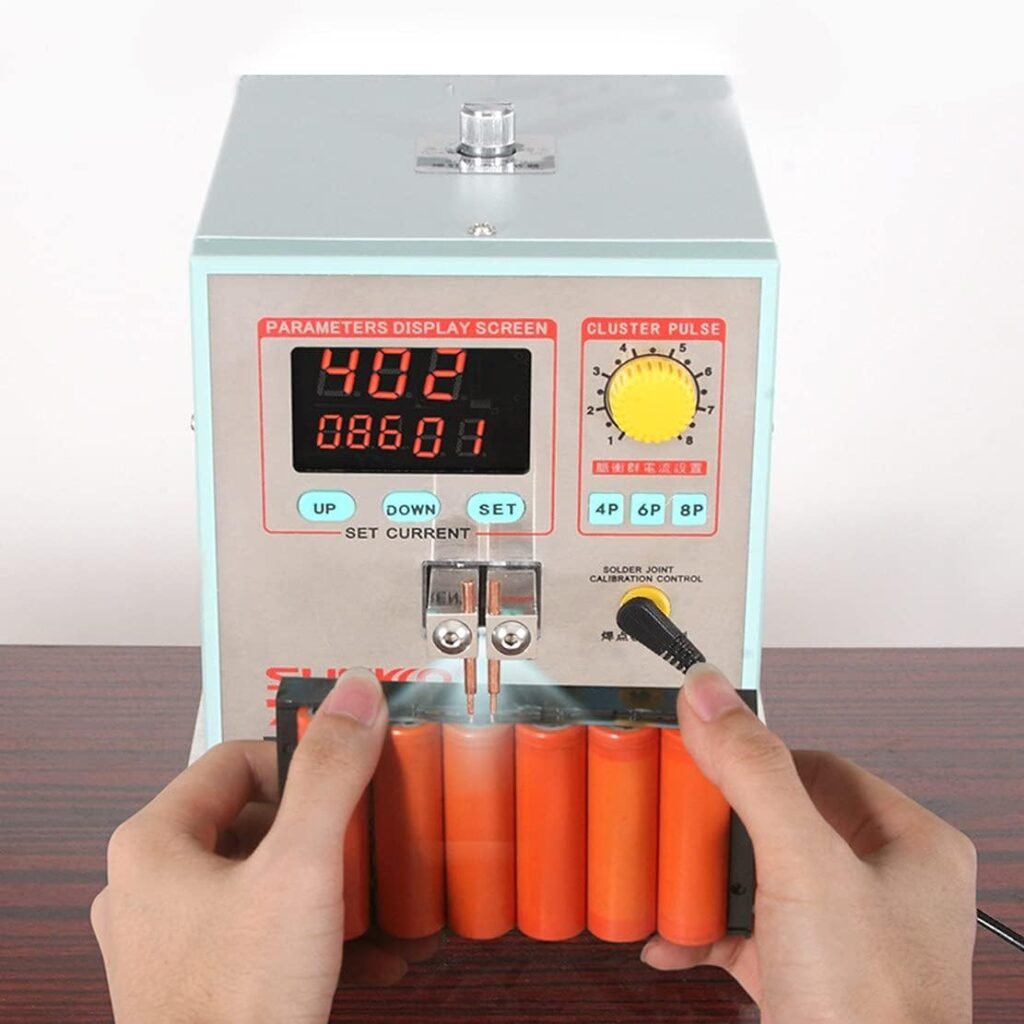 KLUFO Battery Spot Welder with Pulse  Current Display 3.8KW, Notebook and Phone Battery Precision Welding Pedal Charger, for Battery Pack 18650 14500 Lithium Batteries