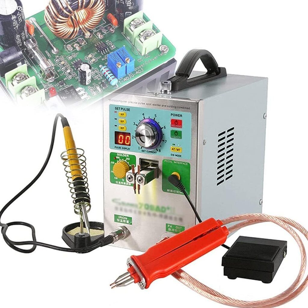 KLUFO Pulse Spot Welder 709AD+ 18650 Battery Dual Welding Modes Machine, 0.3mm Battery Welding Machine for Notebook and Phone Battery Precision Welding