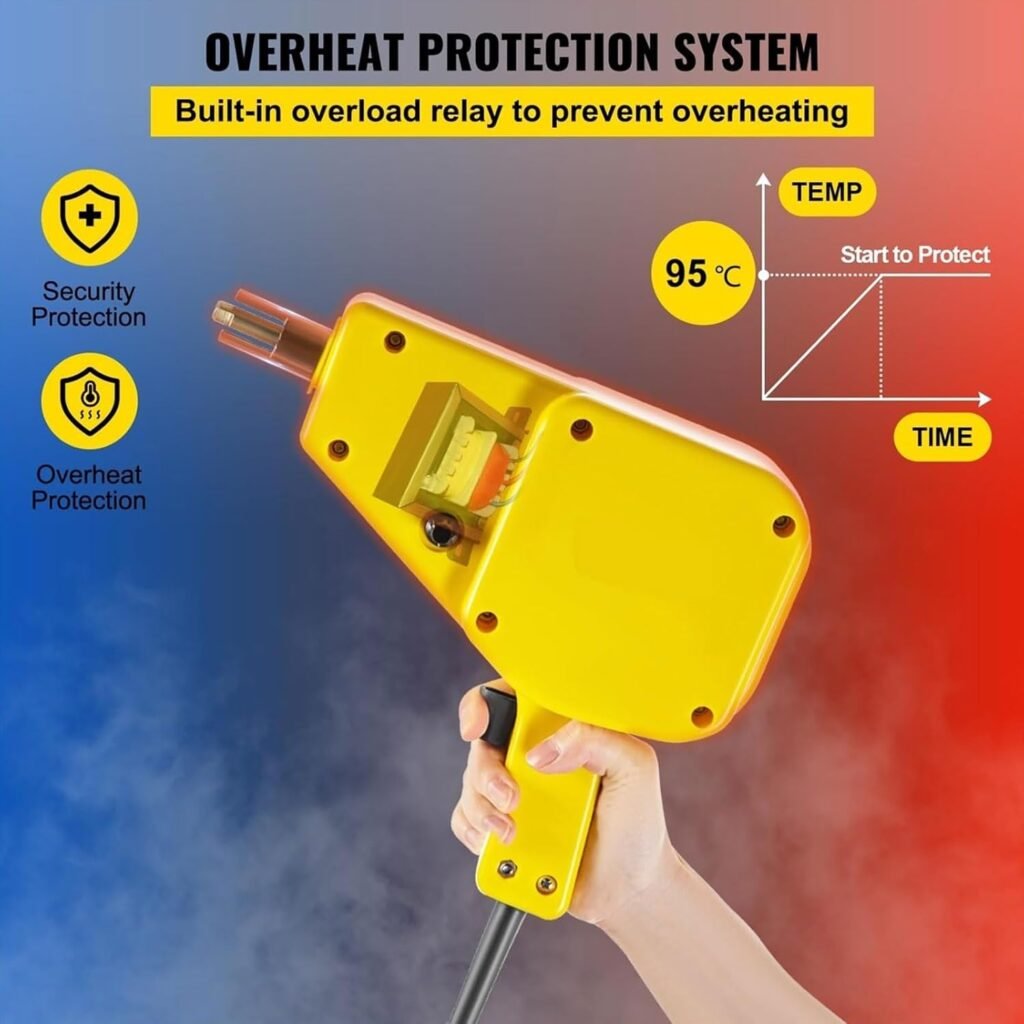 Spot Welder Dent Puller Kit, Mini Spot Welder, Car Body Repair Tools, 2000W Spot Welding Spotter Dents Remover Stud Gun Welding Set, for Car Body Repair