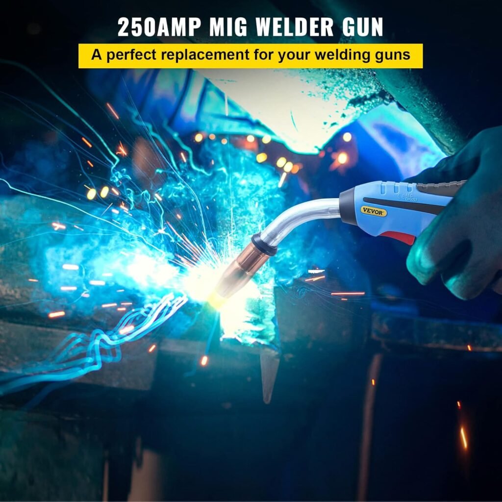 VEVOR Mig Welding Gun 250Amp 15Ft, fit for Torch Welder Gun Miller Welding Gun M-25 Welding Torch Stinger Replacement fit for Miller M-25 Part Number 169598 fit 0.030-0.035 Wire