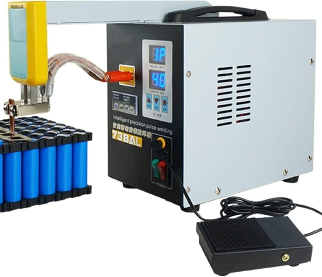 ZIJINGY Cordless Spot Welder for 18650 14500 Lithium Battery Pack Building, Removable Telescopic Arm with 3.6 KW Pulse Magnet Battery Spot Welder