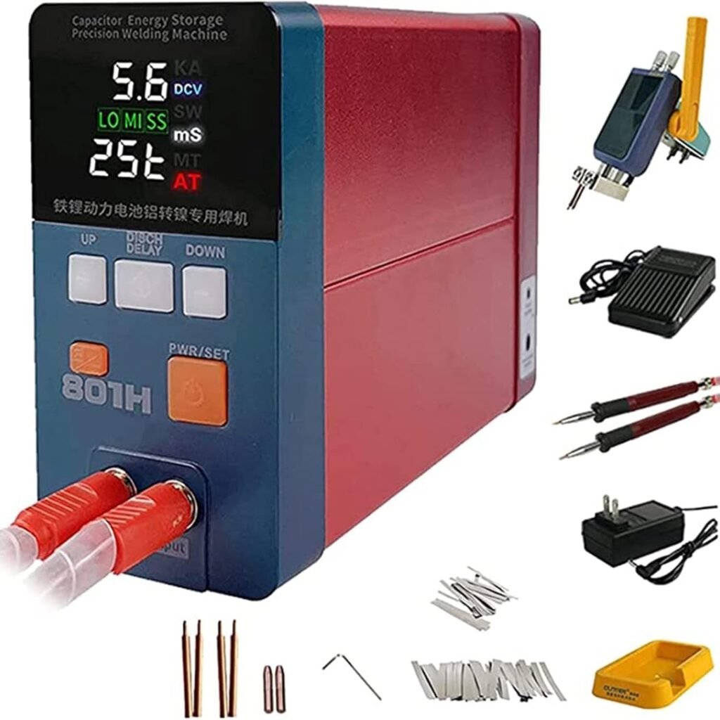 ZIJINGY Lithium Batteries Soldering Machine,801H Cordless Spot Welder,Pulse Spot Welder,Lithium Battery DIY Hand Welding Pen 110V-220V