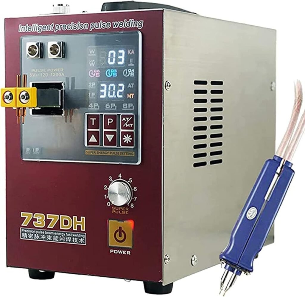 ZIJINGY Pulse Spot Welder Portable battery welding equipment is suitable for lead wire and wire welding of 18650 lithium battery pack, stainless steel, iron, nickel and other hardware parts