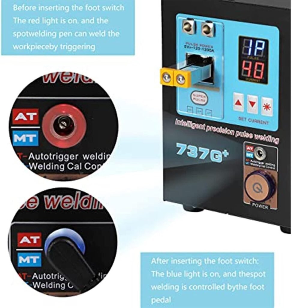 ZIJINGY Solid Battery Spot Welder,4.3 KW High Power Automatic Spot Welding Machine for 18650 Lithium Batteries Pulse Spot Welding Devices