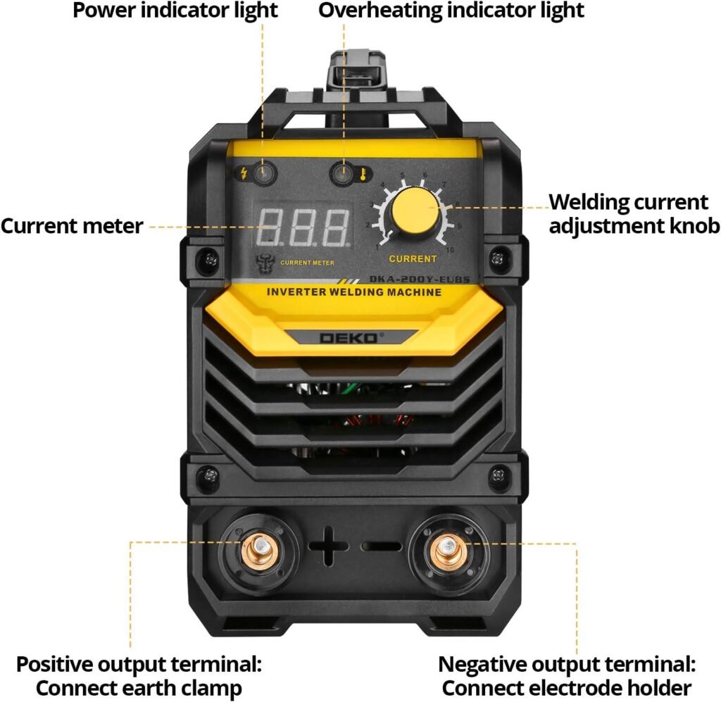 MIG Welder 135Amp: DEKO 220V Flux Core MIG/Lift TIG/Stick 3-in-1 Welding Machine IGBT Inverter Portable Kit with Welding Gun, Wire