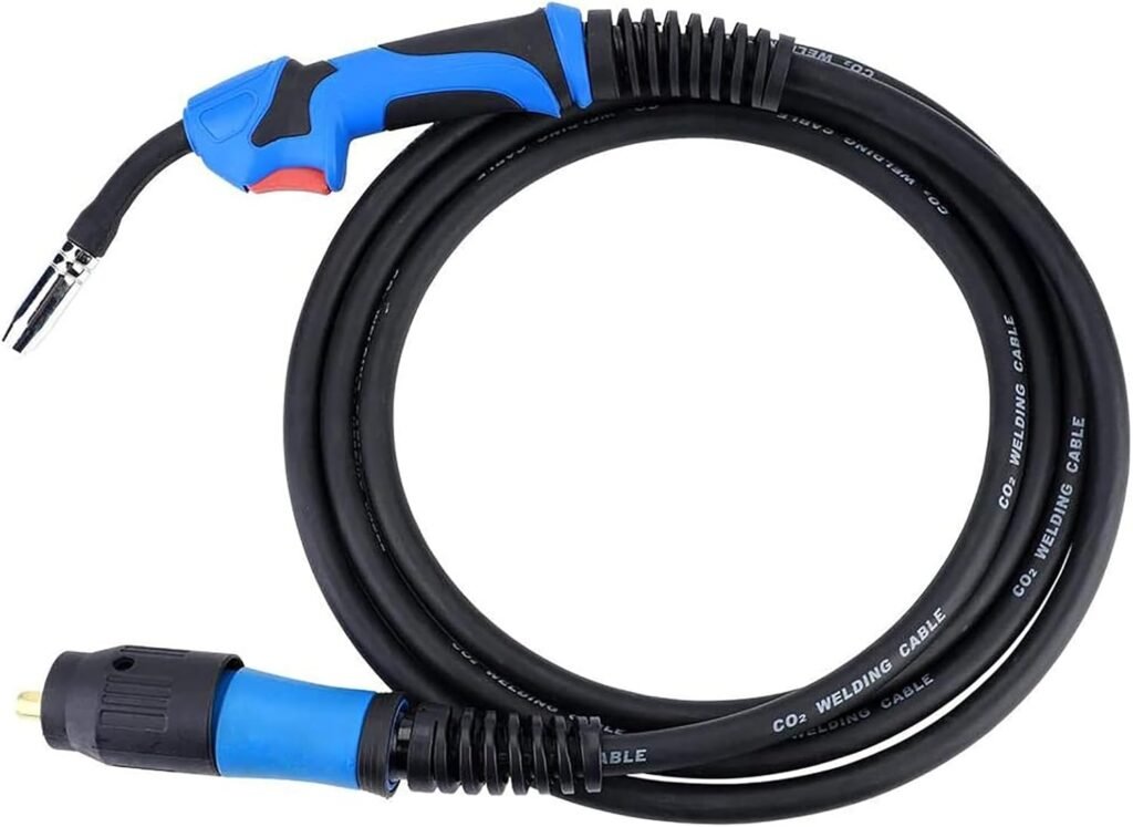 MIG Welding Torch Gun, 3.8m MB15AK MIG Gas Shielded Welding Torch Euro Standard Fitting Connector Welding Gun Assembly 0-25mm Welding Thickness for MIG Welder