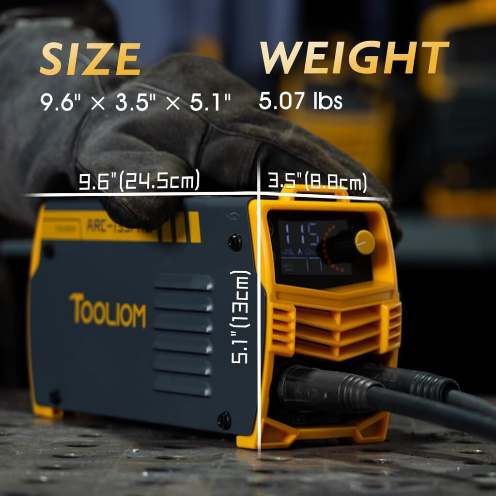 TOOLIOM 135A 110/220V Dual Voltage Stick Welder LIft TIG Welder with LCD Display Portable Welding Machine with Hot Start, Arc Force and Anti-Stick