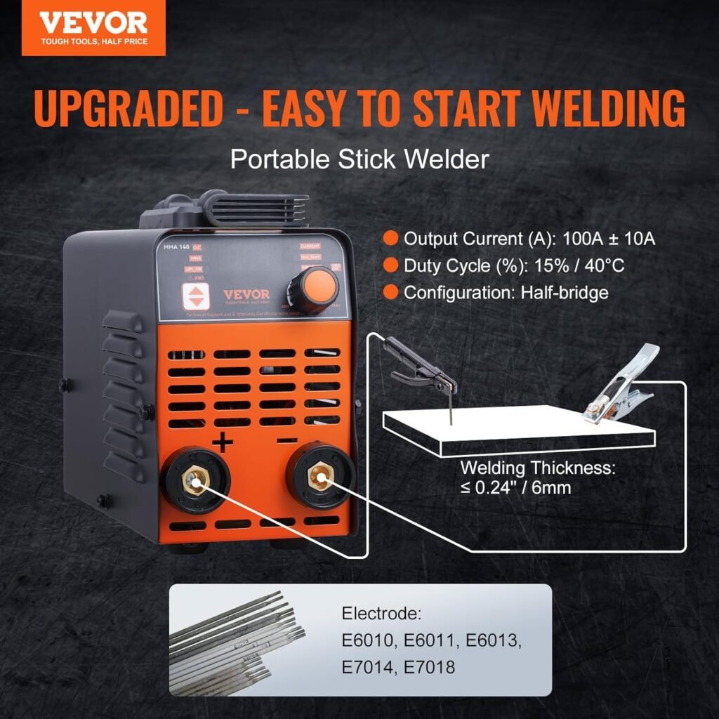 VEVOR Stick Welder, 200Amp 3 in 1 ARC/Lift Tig  Plastic Welder Machine, 110/220V Hot Stapler with Hot Start Arc Force Anti-Stick, Plastic Welding Kit Car Bumper Repair Kit