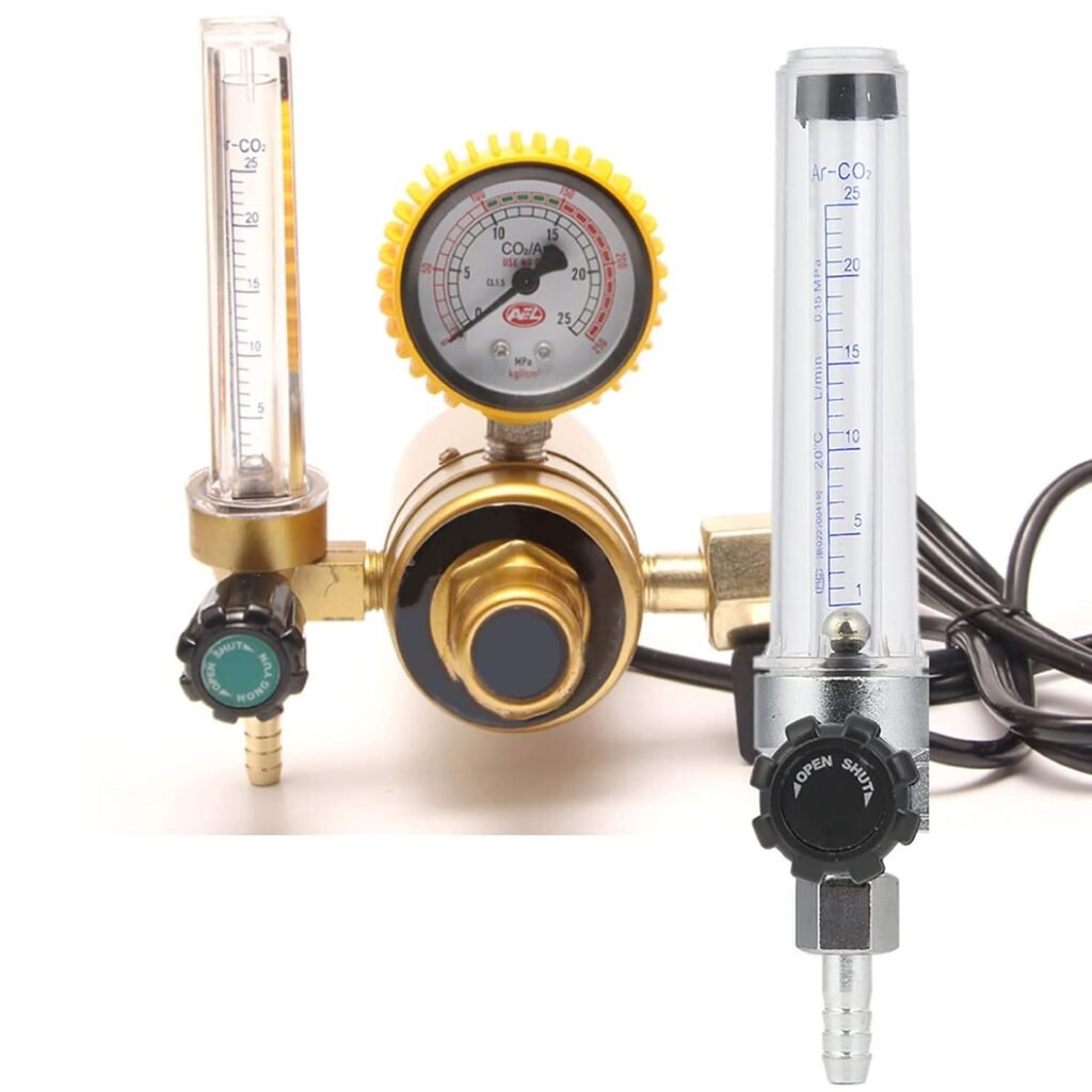 Co2 Regulator, Gas Mig Welder, Mig Welder Gas Shielding Welding Carbon Dioxide/Argon Plastic Meter Welding Tool Accessory