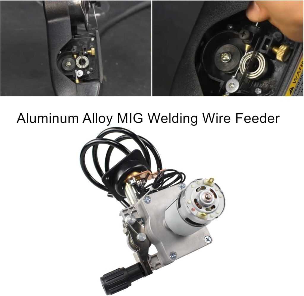 DC 24V 40W Mig Welder Feeder, Welder Roll Wire Feed Motor with copper Interface Assembly Support 0.6-1.0mm wire up to 5kg welding wire, for Flux Core MIG Welder/Lift TIG/Stick 3 in 1 Welding Machine