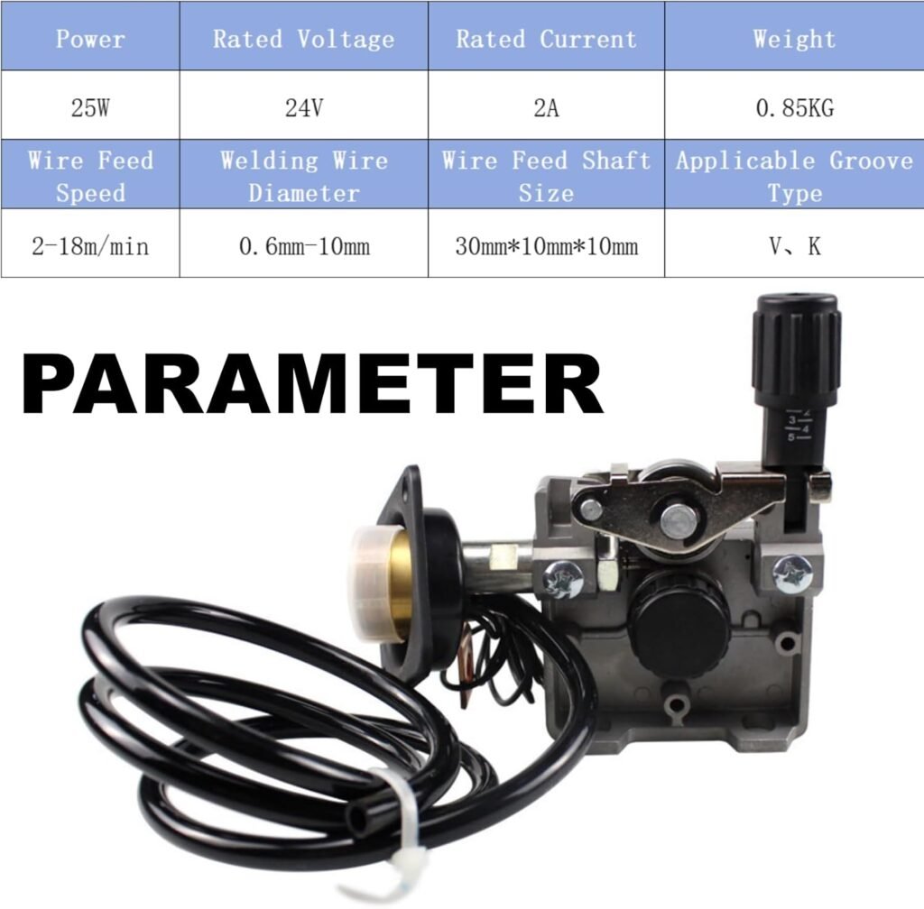 DC 24V 40W Mig Welder Feeder, Welder Roll Wire Feed Motor with copper Interface Assembly Support 0.6-1.0mm wire up to 5kg welding wire, for Flux Core MIG Welder/Lift TIG/Stick 3 in 1 Welding Machine