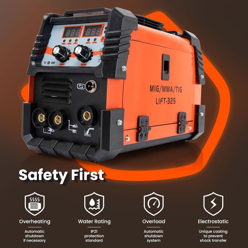 MIG Welder 20-325A 110V/220V Dual Voltage MIG/Lift TIG/Stick 3 in 1 Welding Machine (MIG/MMA/TIG-325)
