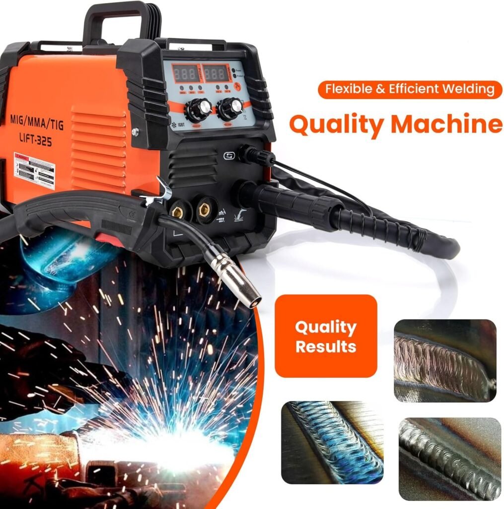 MIG Welder 20-325A 110V/220V Dual Voltage MIG/Lift TIG/Stick 3 in 1 Welding Machine (MIG/MMA/TIG-325)