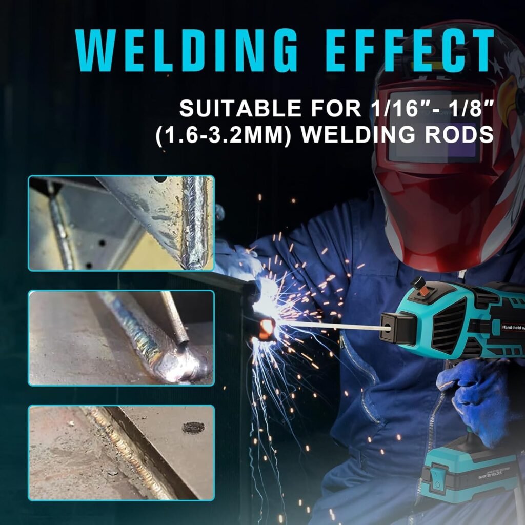 TRQWH Welding Machine 110V/220V Stick Welder ARC Welder Machine IGBT Inverter Mini MMA Welder Tig/Mig Portable Welding Machine Blue