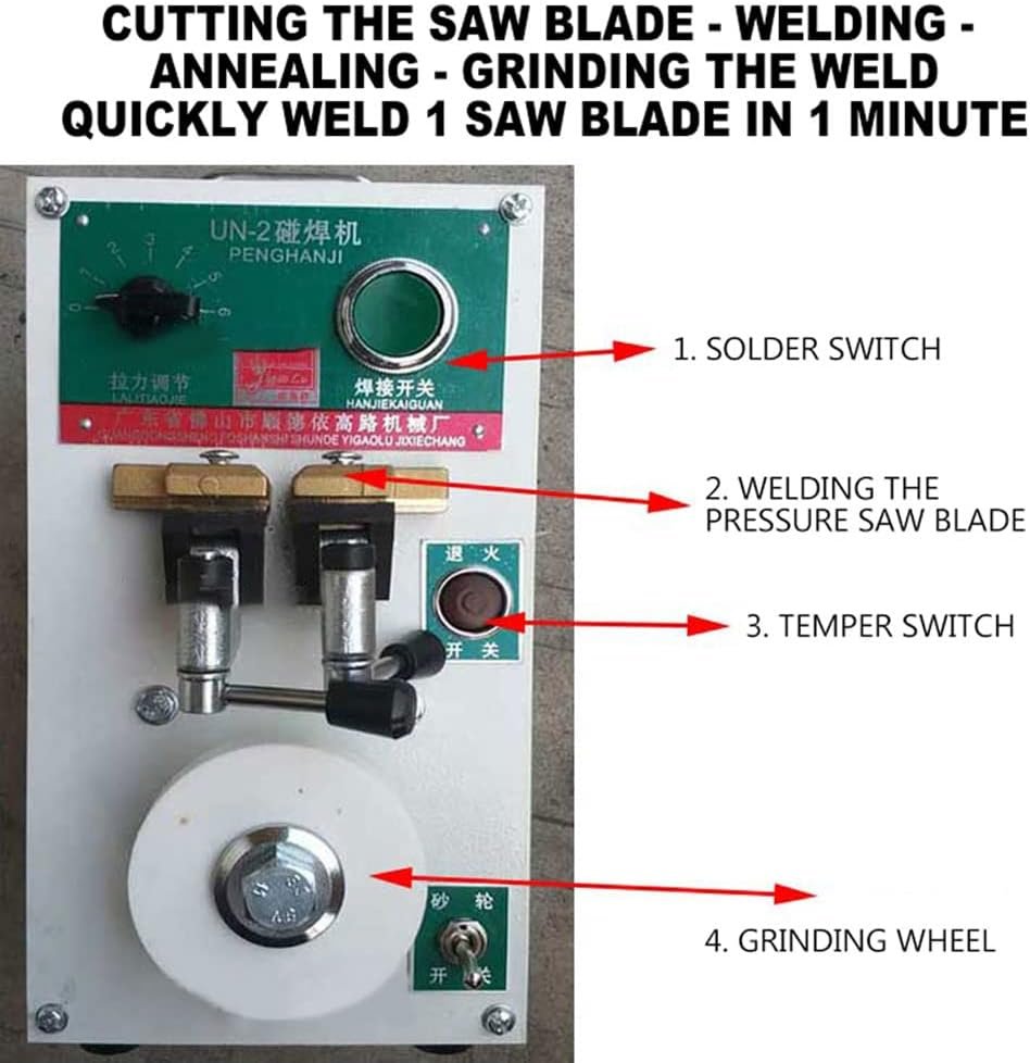 3 in 1 Portable Electric Welder Band Saw Blade Welding Machine Grinder Cutter 0.6-0.75mm Thickness BandSaw Blade Butt Welder Tempering, Wood Pruning Saw Reciprocating Saw Blade Welder only woodworking