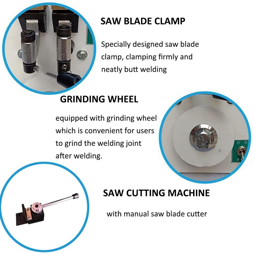 3 in 1 Portable Electric Welder Band Saw Blade Welding Machine Grinder Cutter 0.6-0.75mm Thickness BandSaw Blade Butt Welder Tempering, Wood Pruning Saw Reciprocating Saw Blade Welder only woodworking