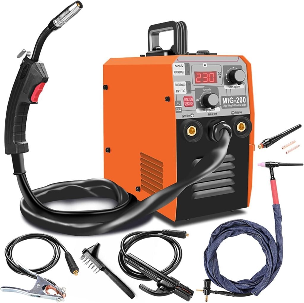 BLOSSS Portable MIG Welder Multifunction IGBT MMA TIG MIG Welding Machine Professional Argon CO2 Non-gas Semi Automatic Repair Tools