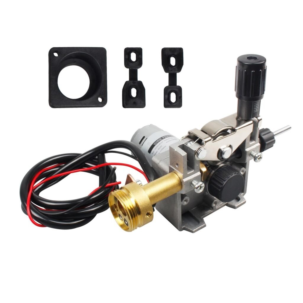 CNCTOPBAOS DC 24V 40W Wire Feed Motor,Welder Roll Feeder for MIG MAG Welding Soldering Wire Feeding Machine Accessories,Copper Interface,0.6-10mm 0.02-0.39 inch Welding Wire Feed Speed 2-15m/min