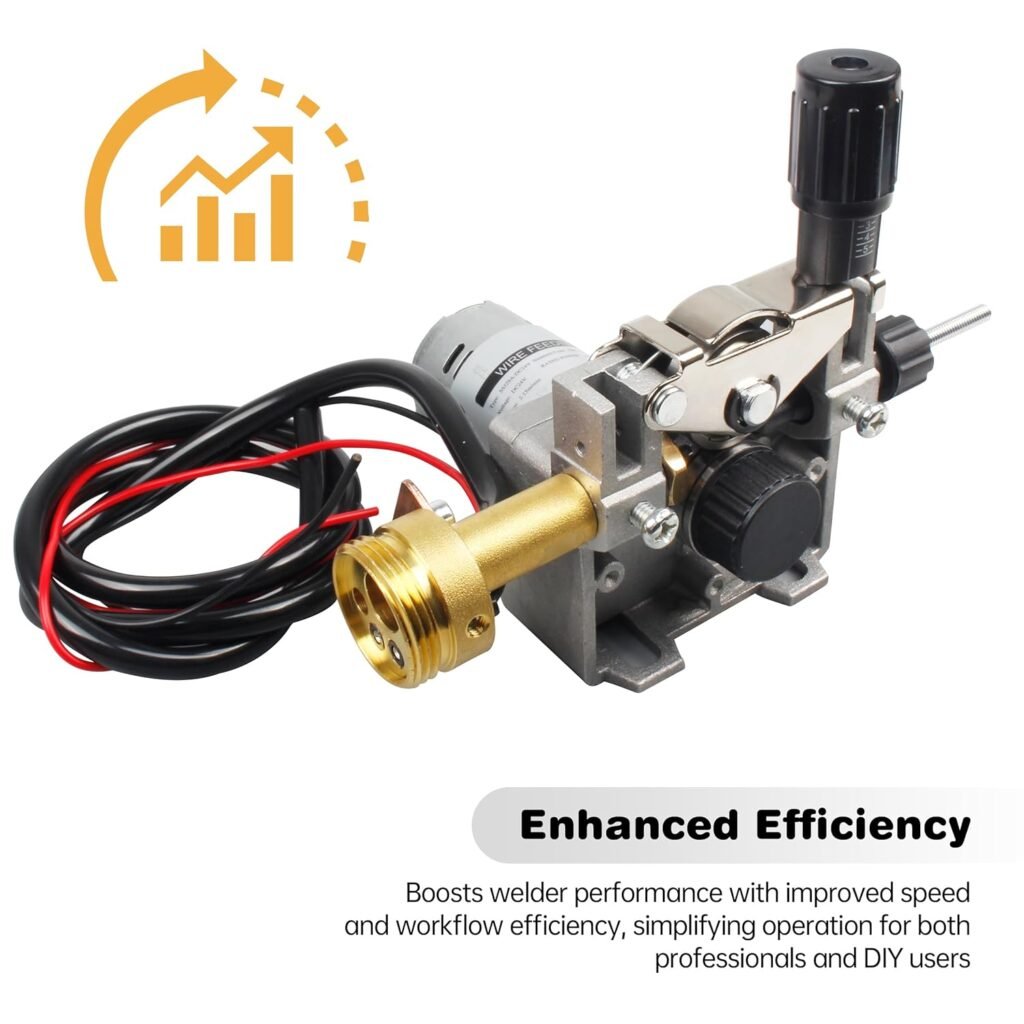 CNCTOPBAOS DC 24V 40W Wire Feed Motor,Welder Roll Feeder for MIG MAG Welding Soldering Wire Feeding Machine Accessories,Copper Interface,0.6-10mm 0.02-0.39 inch Welding Wire Feed Speed 2-15m/min