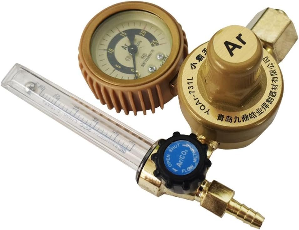 DEWIN Gas Regulator Single Tube Argon Regulator 1 pcs Argon CO2 Mig Tig Meter Regulator Pressure Gauge Welder Parts Gas Pressure Measurement for Welding