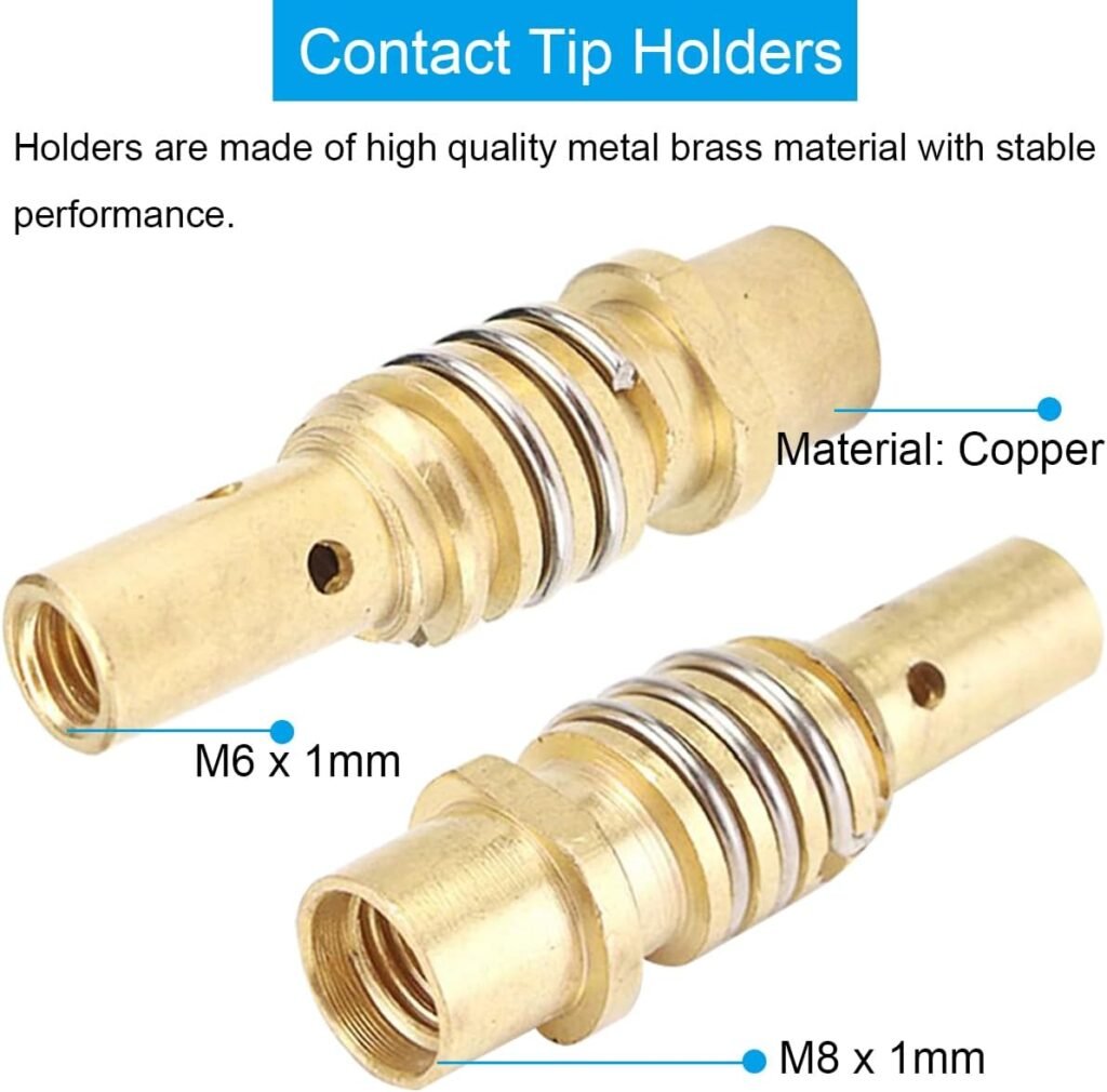 EATBALE MB15 15AK Nozzles Contact Tips Holders MIG Welder Consumable, Contact Tip 1.0mm M6, Tips Holder Difuser, Nozzles, Welding Gun Accessories for MB15 15AK MIG/MAG Welding Torch (13Pcs)