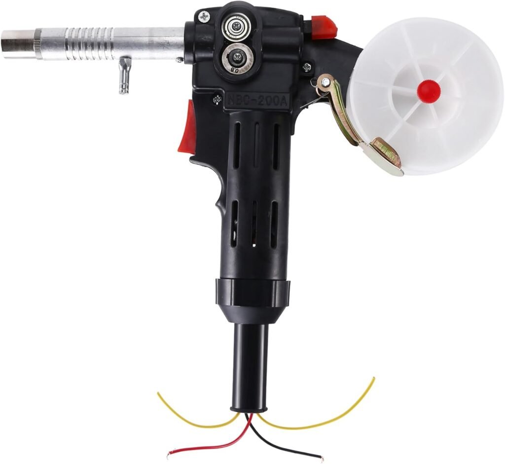 Fangxuee NBC-200A MIG Welding Spool Push Pull Feeder Welding Torch Welder Welding Torch with Gear Two Gas Welding Torch